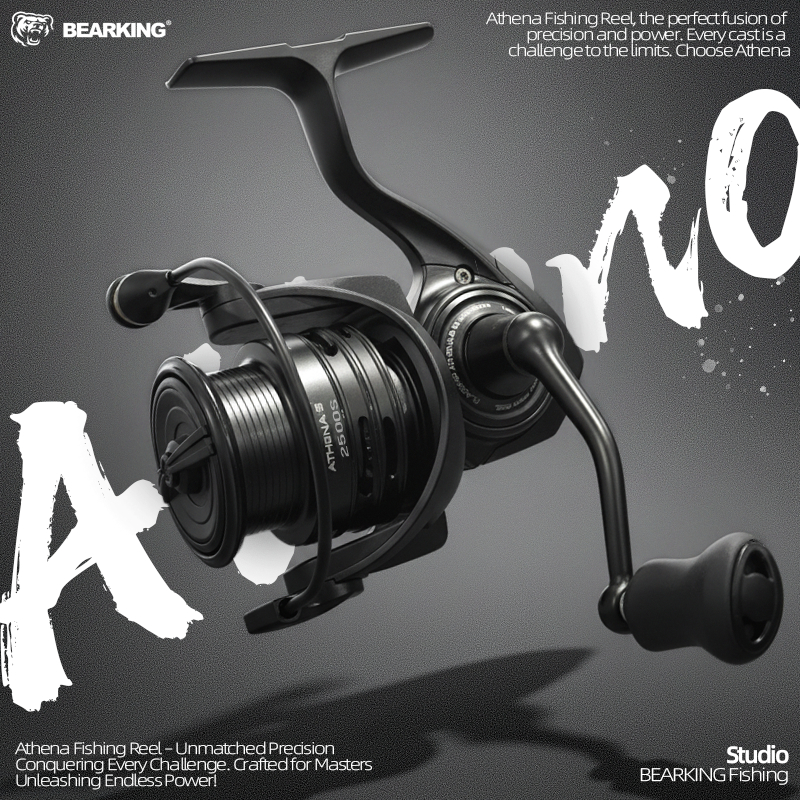 BEARKING Athena-B Carbon Spinning Reel 134G Ultralight ความเร่ง 5.2:1 กำลังลากสูงสุด 6KG แบริ่งUnive