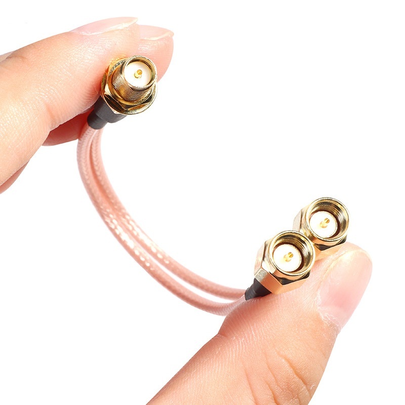 SMA ถึง 2X SMA ชายหญิง Y ประเภท Splitter Combiner Jumper Cable Pigtail
