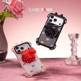 CASEBANG 3D Magnetic Pop Grip-Ballet Bow Series, ขาตั้งแบบบางและหลายมุม, เข้ากันได้กับ iPhone 12–17