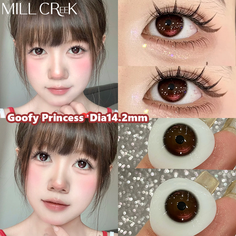 Mill Creek คอนแทคเลนส์สี คอนแทคเลนส์สีแดง เลนส์องศา แจกของขวัญฟรี 2 ชิ้น ใช้ 1 ปี