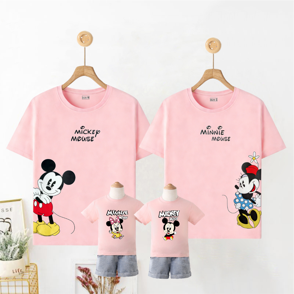 <Family t shirt>ผ้าฝ้ายเสื้อยืดการ์ตูนสัตว์ครอบครัวจับคู่ชุดครอบครัวเสื้อยืด D2126-1