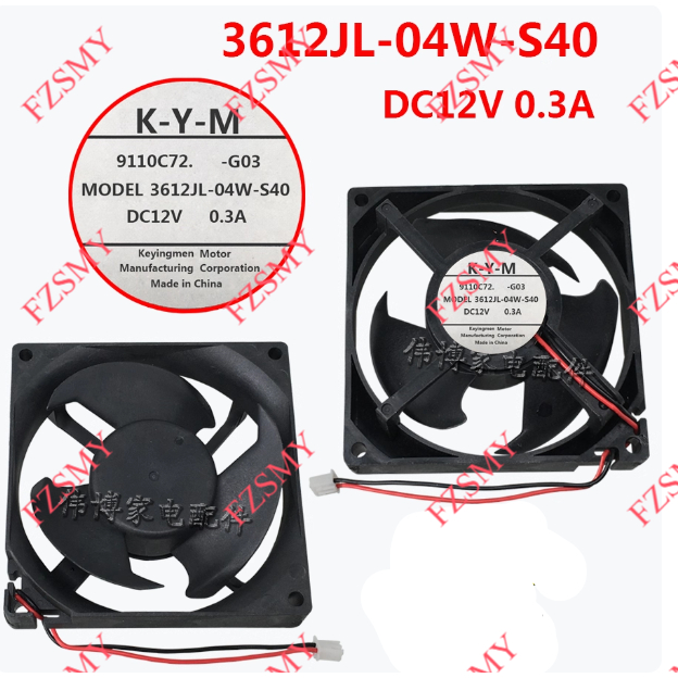 เหมาะสําหรับ Samsung ตู้เย็นพัดลมระบายความร้อนมอเตอร์อุปกรณ์เสริม 3612JL-04W-S40 DC12V 0.3 A KYM9110