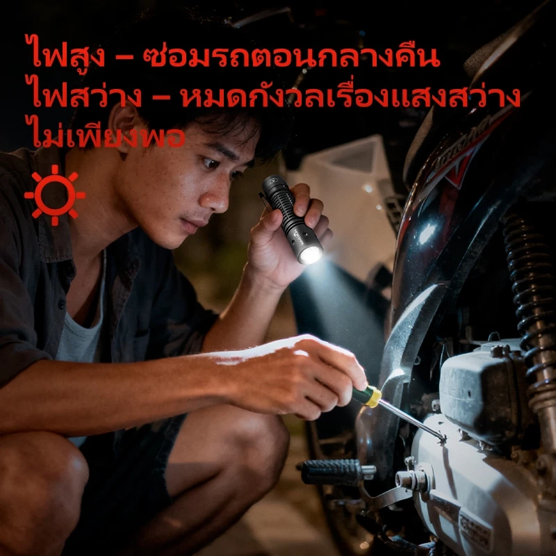 WARSUN A700 ไฟฉายชาร์จไฟ Type-C ไฟฉายฉุกเฉิน โคมไฟมือ พกพา แคมป์ปิ้ง thumbnail 9