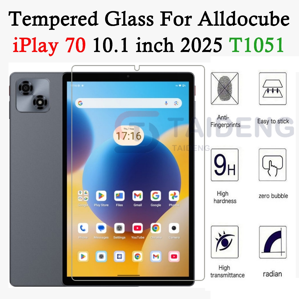 สําหรับ ALLDOCUBE iPlay 70 10.1 2025 T1051 9H กระจกนิรภัย HD ป้องกันหน้าจอ Guard