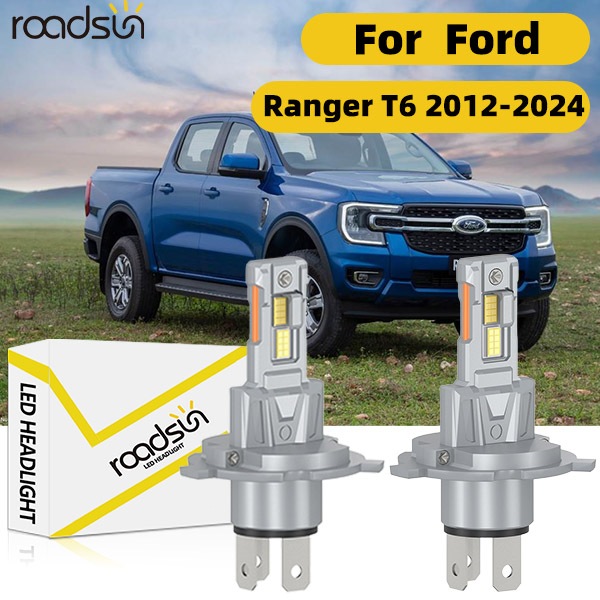 Fit สําหรับ Ford Ranger T6 2012-2014 ไฟหน้ารถหลอดไฟ Super White ฮาโลเจน 800% ความสว่าง High Beam Low