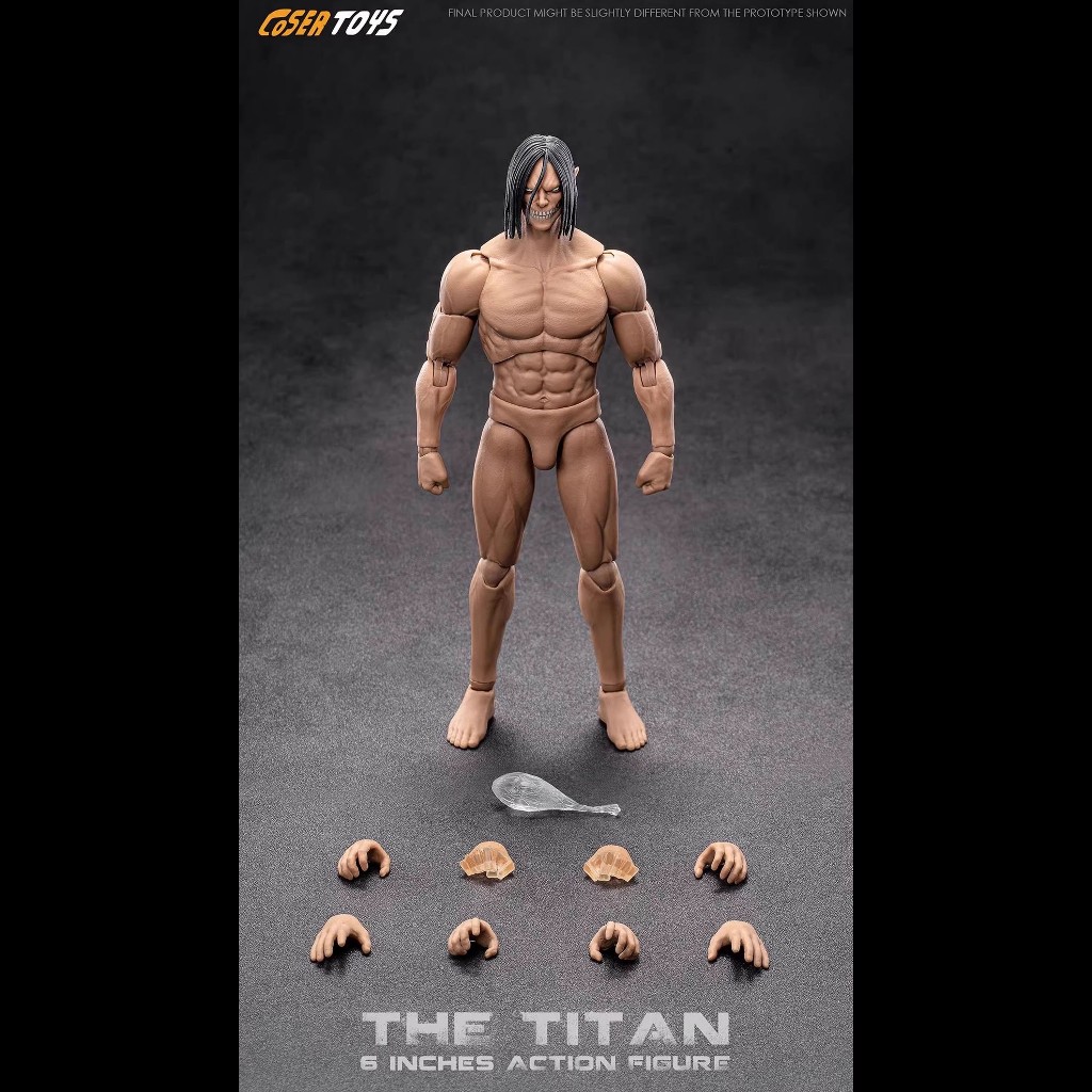 COSER ของเล่น 1/12 Attack on Titan Eren Titan Action Figure