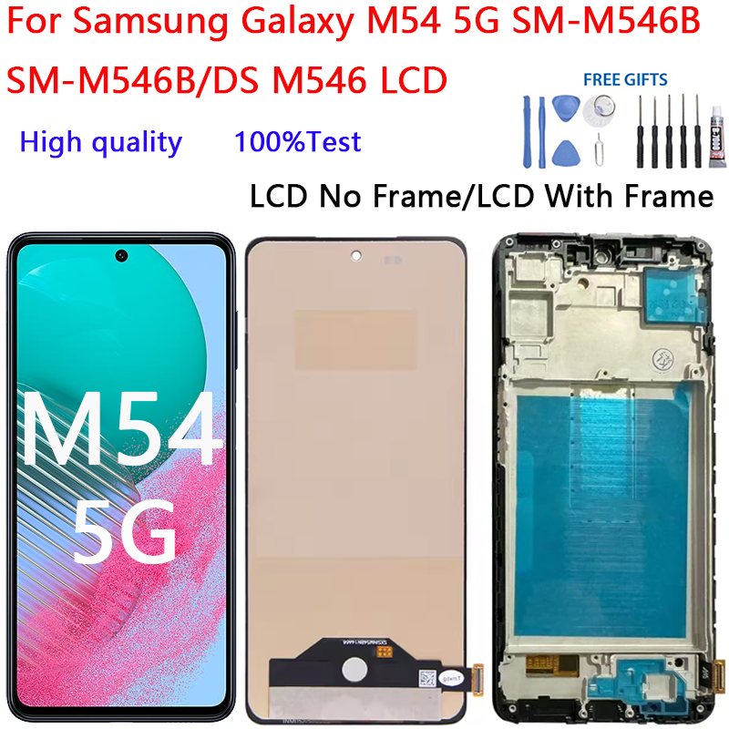 สําหรับ Samsung Galaxy M54 5G SM-M546B SM-M546B/DS M546 จอแสดงผล LCD Touch Screen Digitizer Assembly