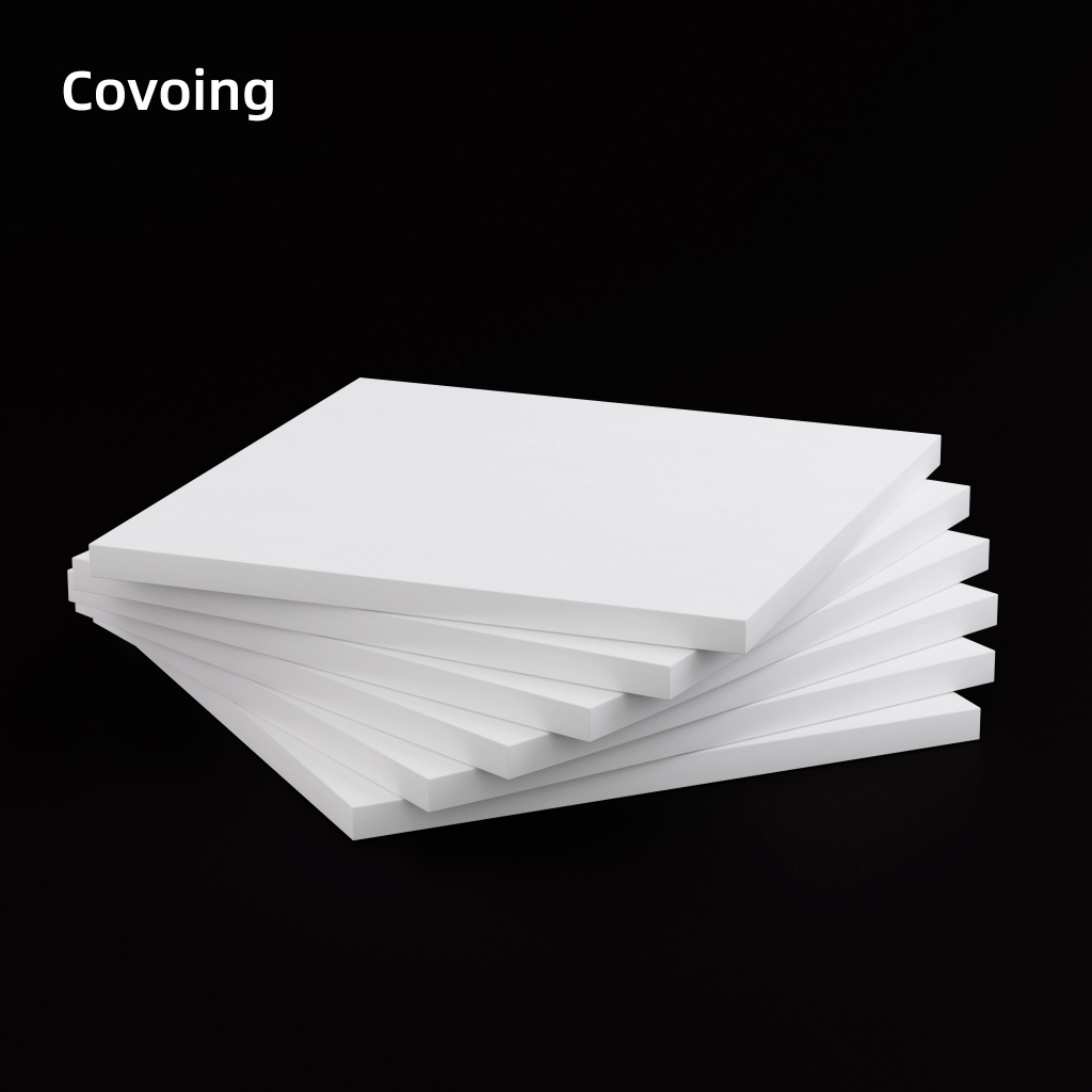 Covoing แผ่น PTFE (เทฟลอน) โพลีเตตระฟลูออโรเอทิลีน แผ่นสี่ฟลูออรีน ทนความร้อนสูง ทนการกัดกร่อน ไม่ทำปฏิกิริยากับสารเคมี รองรับการสั่งตัดและผลิตตามแบบ เหมาะสำหรับงานอุตสาหกรรม งานซีล และงานเคมี
