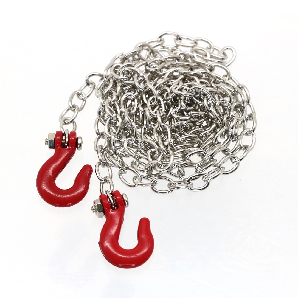 Essential Recovery Gear Metal Tow Hook & Rope สําหรับตีนตะขาบ TRX4/SCX10 - พร้อมสําหรับกู้ภัย!