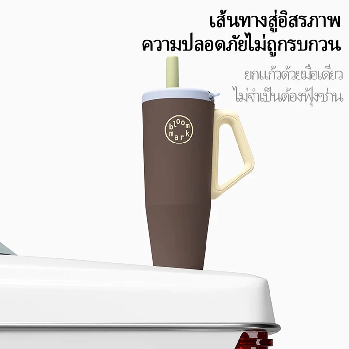 BLOOMMARK 1100มล ความจุขนาดใหญ่ถ้วยน้ําแข็งกระติกน้ําร้อนถ้วย 316ล สแตนเลสฟิตเนสถ้วยน้ําในรถฟางเย็นเก็บขวดน้ํากลางแจ้งกีฬา thumbnail 6