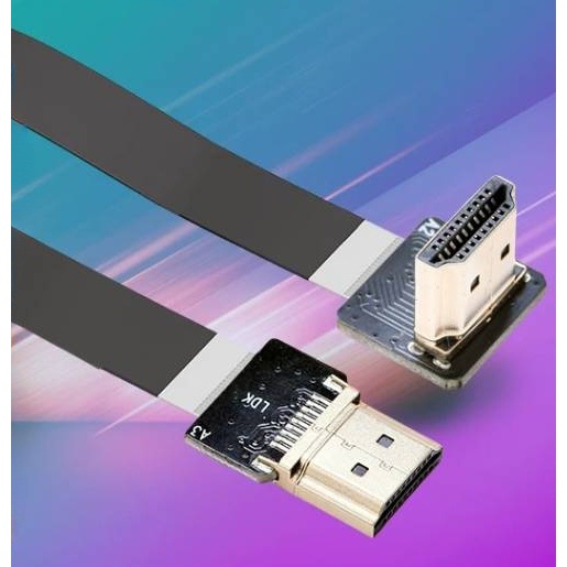 สายเชื่อมต่อ Micro HDMI เป็น Mini HDMI ยืดหยุ่น ถ่ายวิดีโอทางอากาศ สีดํา