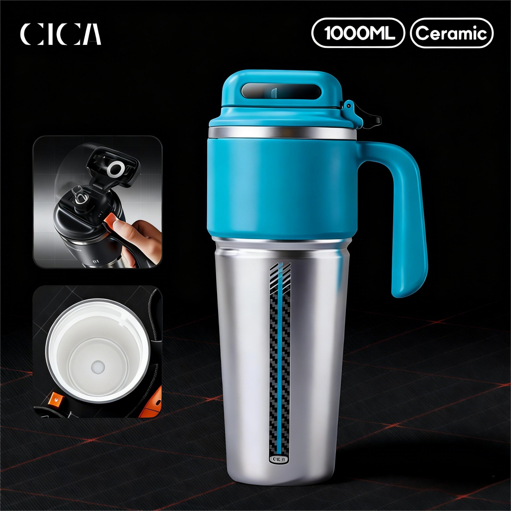 แก้วน้ําแยกเครื่องดื่มขนาด 1000 มล. 316L SS Ceramic Liner - Vacuum Travel MY