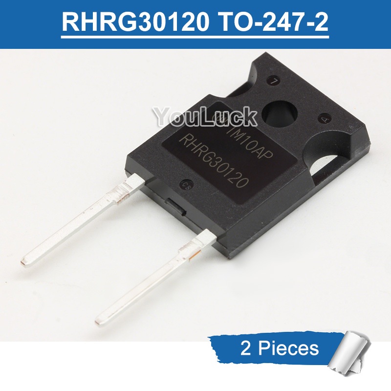 2pcs Original RHRG30120 = RRUG30120 TO-247-2 30A/1200V Hyperfast Diode ใหม่