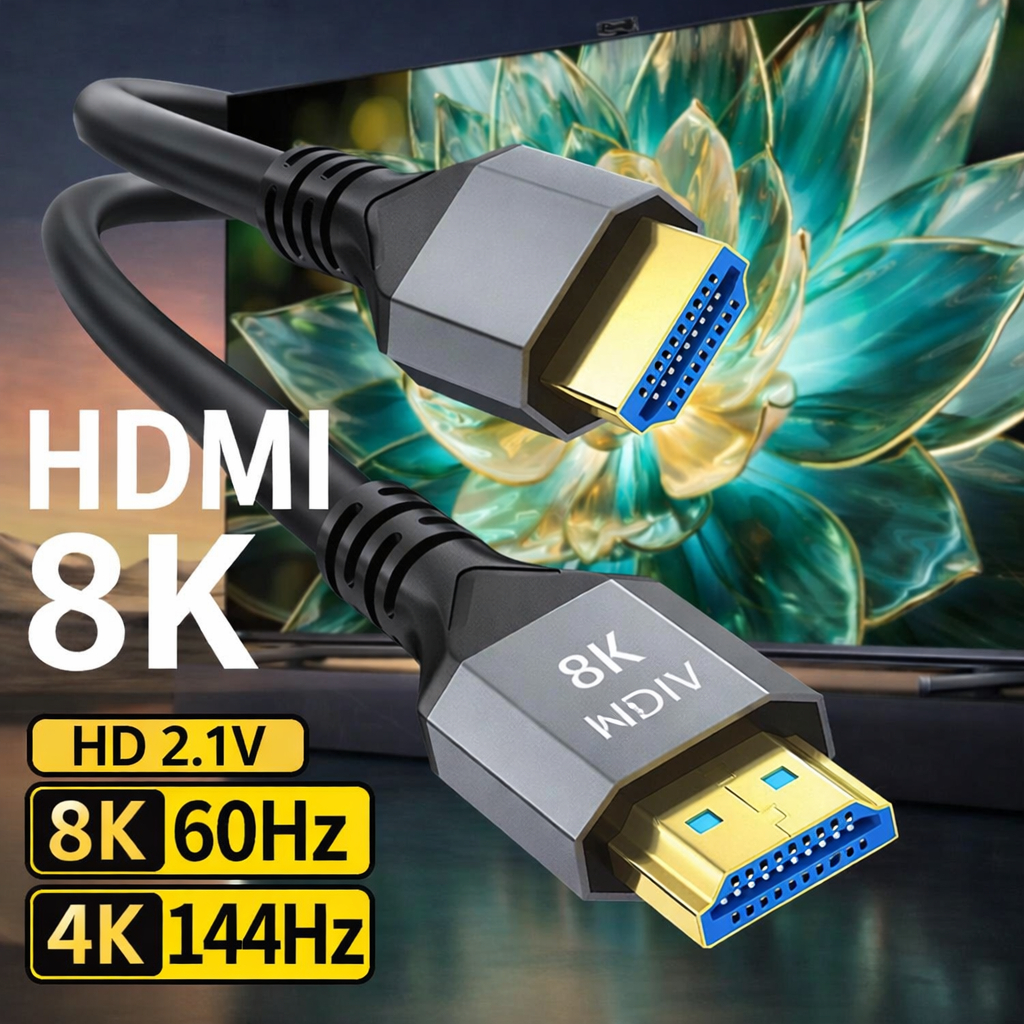 พรีเมี่ยมสาย HDMI 2.1 8K 4K 120Hz eARC เข้ากันได้กับ, 1.5m / 5ft, สําหรับ PS5 Xbox Series X/S Ninten
