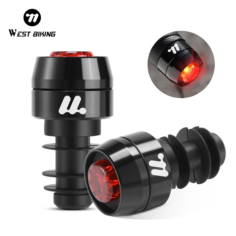 WEST BIKING ไฟปลายแฮนด์จักรยาน สว่างสูง ไฟเลี้ยว เตือนภัย จักรยานถนน จักรยานเสือภูเขา อุปกรณ์ปั่น