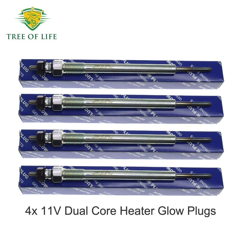 4x11V Glow Plugs 36710-4A000 สําหรับ HYUNDAI H1 I800 ILOUT Porter II H100 H350 KIA SORENTO K2500 D4C