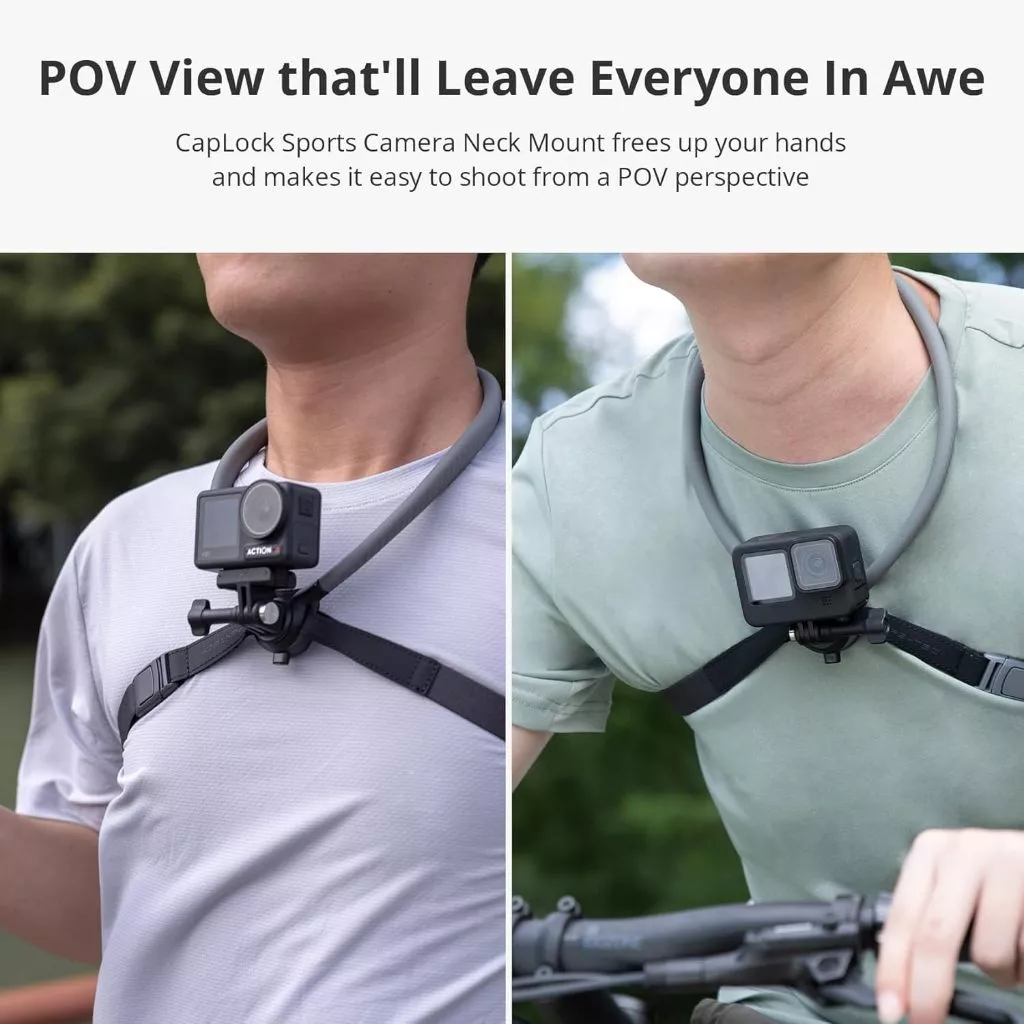 【ร้านค้าอย่างเป็นทางการ】PGYTECH CapLock™ Action Camera Neck Mount Max - รุ่นขยาย ที่ยึดกล้องแอ็คชั่นแบบคล้องคอสำหรับถ่ายวิดีโอแบบแฮนด์ฟรี POV พร้อมสายรัดหน้าอกปรับได้ สำหรับ DJI OSMO Action, GoPro Hero, Insta360 thumbnail 7