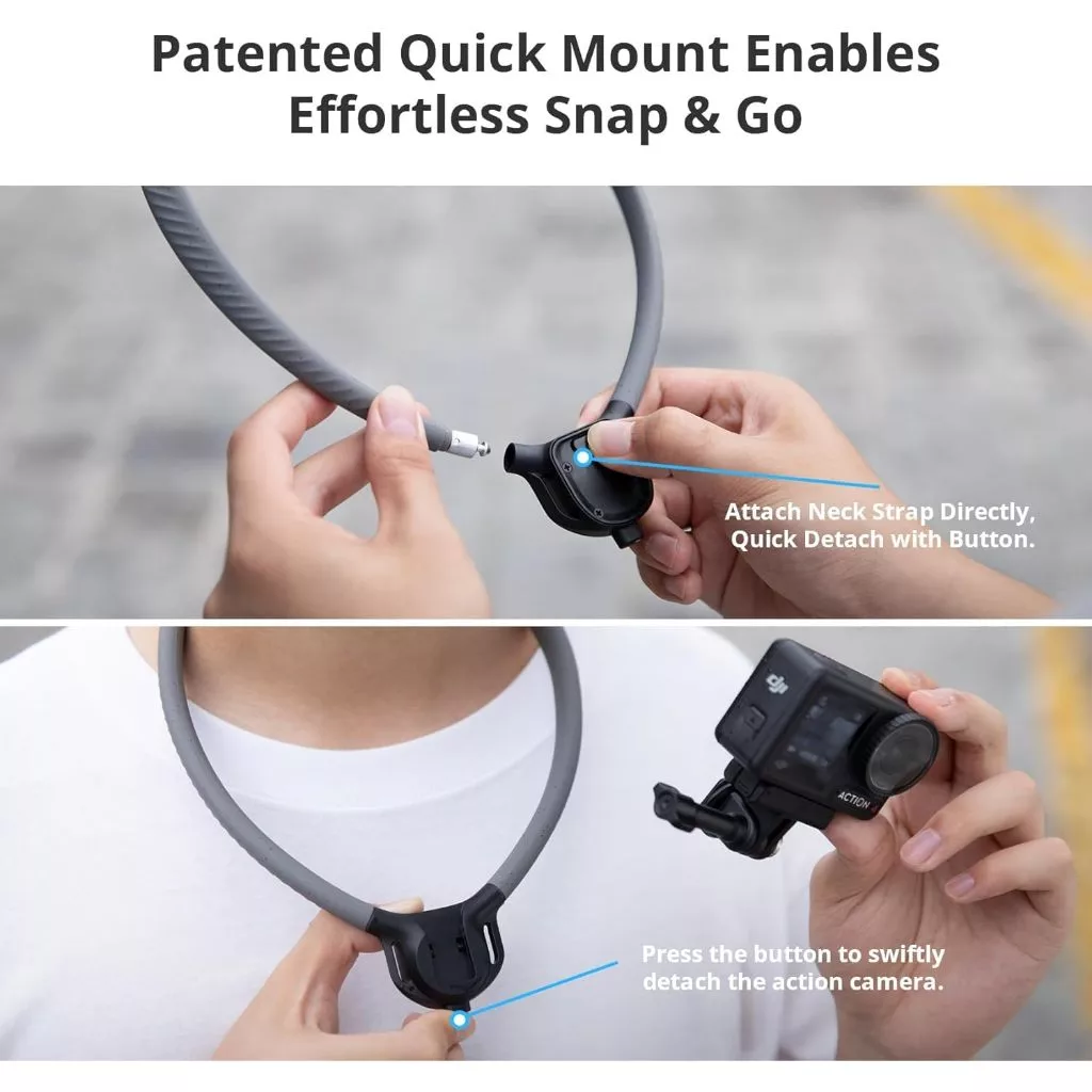 【ร้านค้าอย่างเป็นทางการ】PGYTECH CapLock™ Action Camera Neck Mount Max - รุ่นขยาย ที่ยึดกล้องแอ็คชั่นแบบคล้องคอสำหรับถ่ายวิดีโอแบบแฮนด์ฟรี POV พร้อมสายรัดหน้าอกปรับได้ สำหรับ DJI OSMO Action, GoPro Hero, Insta360 thumbnail 6
