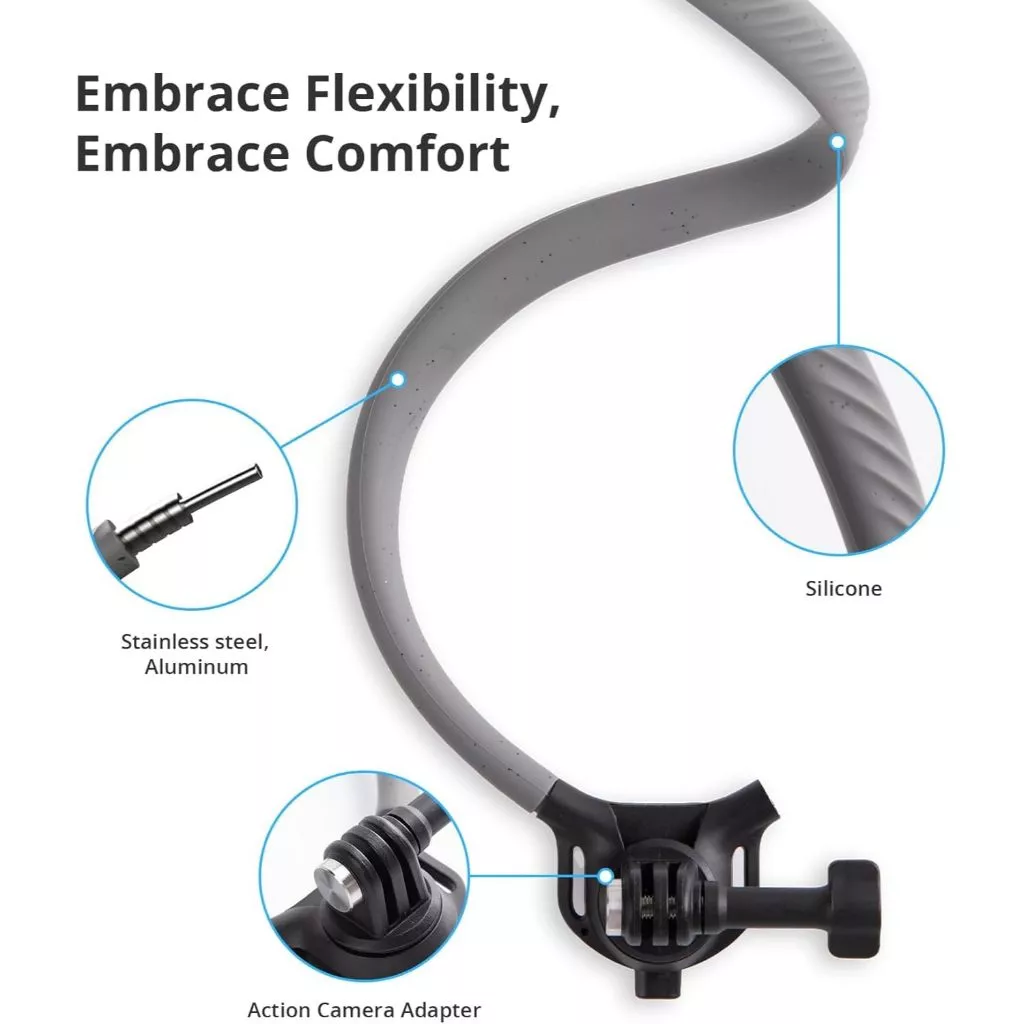 【ร้านค้าอย่างเป็นทางการ】PGYTECH CapLock™ Action Camera Neck Mount Max - รุ่นขยาย ที่ยึดกล้องแอ็คชั่นแบบคล้องคอสำหรับถ่ายวิดีโอแบบแฮนด์ฟรี POV พร้อมสายรัดหน้าอกปรับได้ สำหรับ DJI OSMO Action, GoPro Hero, Insta360 thumbnail 5