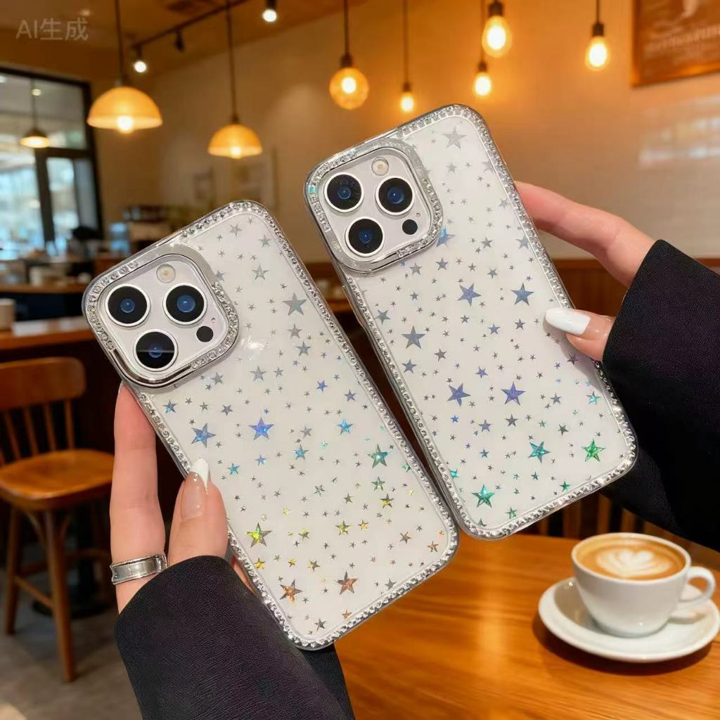 สําหรับ ไอโฟน 11 12 13 14 15 16 17 มือโปร สูงสุด เคสโทรศัพท์ 7/8 บวก ซิลิโคนอ่อนนุ่มแฟชั่นดาวประกายเพชรเคสป้องกันโทรศัพท์รวมทุกอย่างเคสโ - รูปที่ 2