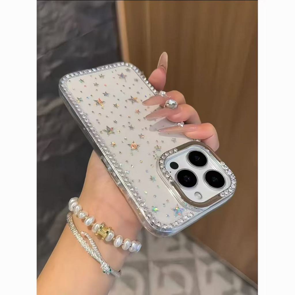 สําหรับ ไอโฟน 11 12 13 14 15 16 17 มือโปร สูงสุด เคสโทรศัพท์ 7/8 บวก ซิลิโคนอ่อนนุ่มแฟชั่นดาวประกายเพชรเคสป้องกันโทรศัพท์รวมทุกอย่างเคสโ - รูปที่ 4