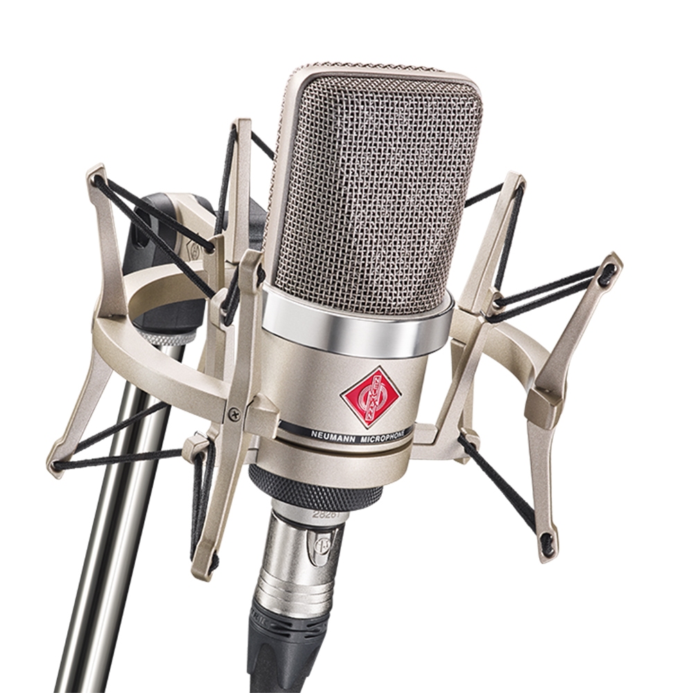 Neumann TLM 102 ไมโครโฟนคอนเดนเซอร์ไดอะแฟรมขนาดใหญ่สําหรับการบันทึกเสียงในสตูดิโอและการสตรีมสด