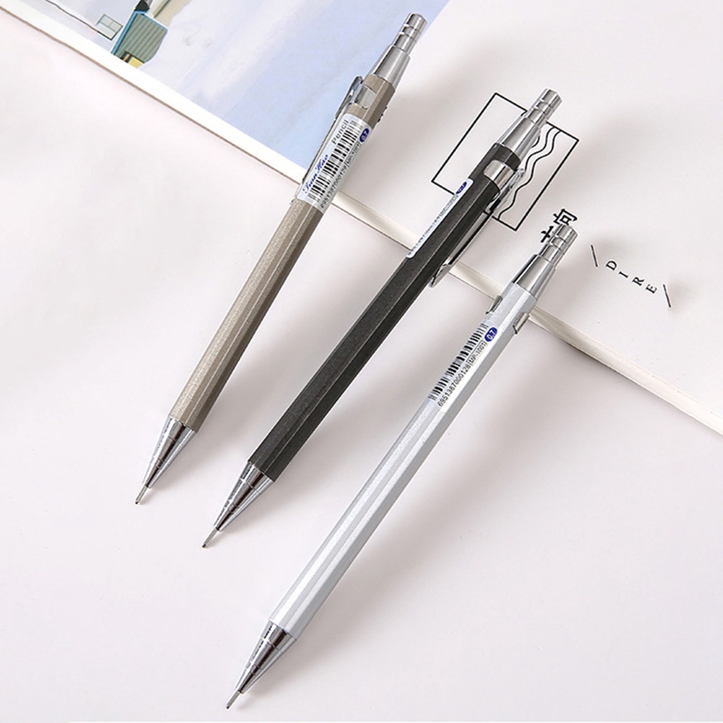 โลหะกลดินสอ 2B ดินสอง่าย 0.5 / 0.7mm อัตโนมัติปากกากดินสอโรงเรียนสำนักงาน