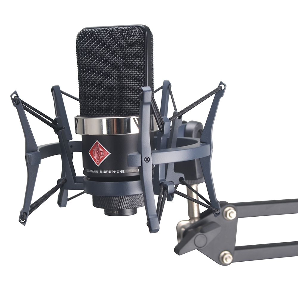 Neumann TLM 102 bk ไมโครโฟนคอนเดนเซอร์ไดอะแฟรมขนาดใหญ่สําหรับการบันทึกเสียงในสตูดิโอและการสตรีมสด