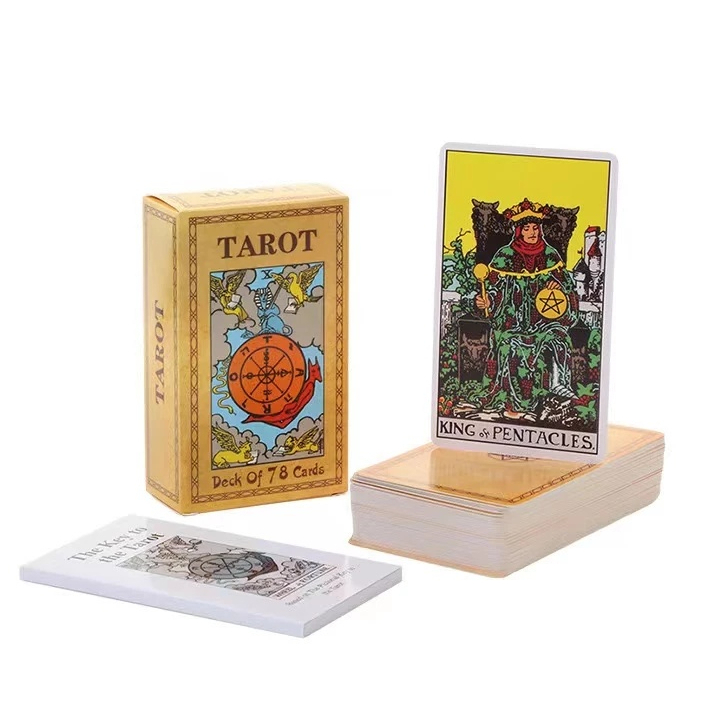 【TH คลังสินค้า】ไพ่ทาโรต์ ภาษาอังกฤษ 78 ใบ 12 * 7 ซม. พร้อมคู่มือการใช้งาน