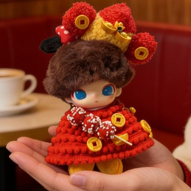 🔥ชุดตุ๊กตา Dimoo Journal of New Life ชุดเสื้อผ้าตุ๊กตาขนาด 10-15 ซม ชุด Dimoo New Year Clothes