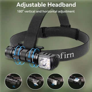 SOFIRN HS42(HS42A) ไฟหน้า 2100 Lumens 6 LEDs พร้อมไฟสีแดง + คลิปฟอยล์สปอตไลท์และฟลัดไลท์