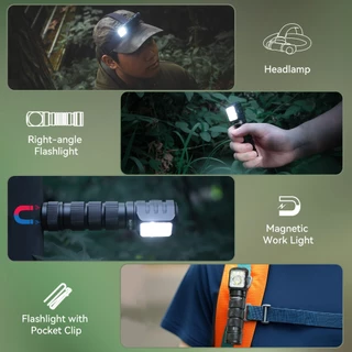 SOFIRN HS42(HS42A) ไฟหน้า 2100 Lumens 6 LEDs พร้อมไฟสีแดง + คลิปฟอยล์สปอตไลท์และฟลัดไลท์