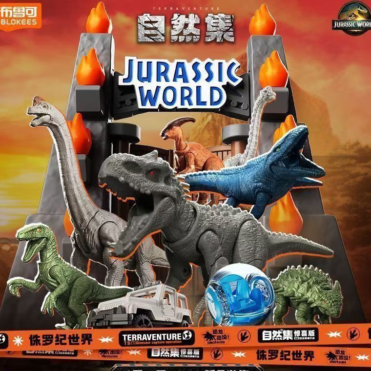 MOC Block Building Blokees Figures - TERRAVENTURE Jurassic World Vol.02 TS02 อะนิเมะของเล่นเด็กผู้ชาย