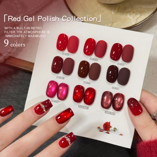 FRESCOBALDI 6ml สไตล์ใหม่ปีใหม่ Red Series เจลยาทาเล็บ Lasting Gloss เหมาะสําหรับร้านทําเล็บและบ้าน DIY