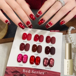 FRESCOBALDI 6ml สไตล์ใหม่ปีใหม่ Red Series เจลยาทาเล็บ Lasting Gloss เหมาะสําหรับร้านทําเล็บและบ้าน DIY