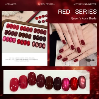 FRESCOBALDI 6ml สไตล์ใหม่ปีใหม่ Red Series เจลยาทาเล็บ Lasting Gloss เหมาะสําหรับร้านทําเล็บและบ้าน DIY