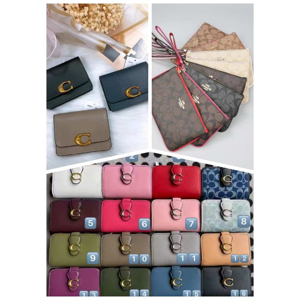 กระเป๋าสตางค์ กระเป๋าสตางค์ผู้หญิง 0082 3454 /กระเป๋าสตางค์ใบสั้น / Coin Holder WALLET IN SIGNATURE CANVAS (C3309)มีหลายสีให้เลือก