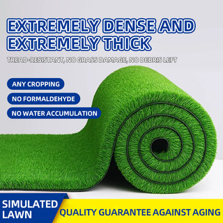 Length Customization Premium Artificial Lawn Fake Grass Green Carpet Turf Mat with Dewatering Hole