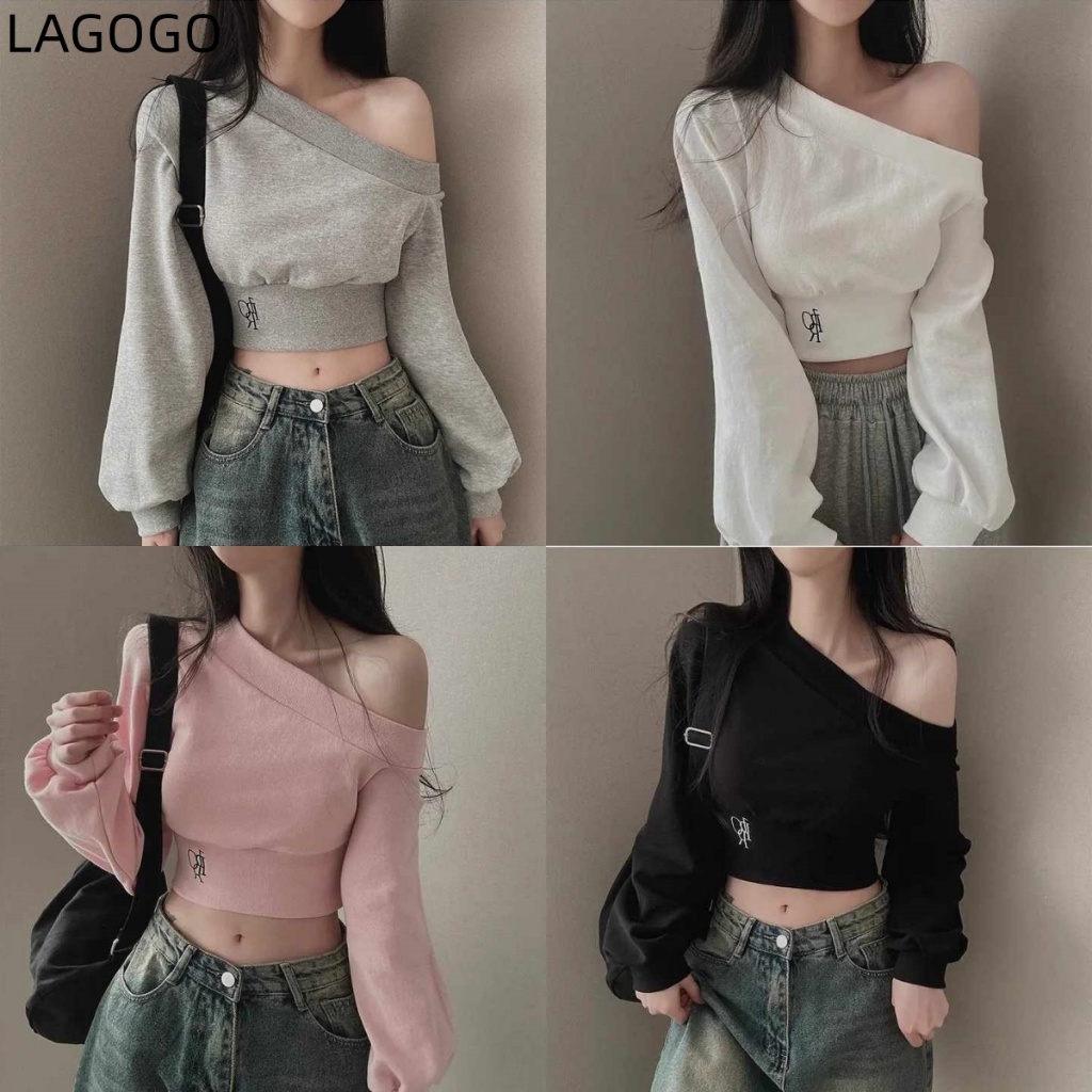 เสื้อสเวตเตอร์คลุมเนื้อ ดีไซน์ใหม่ คอปกหลวมสั้น