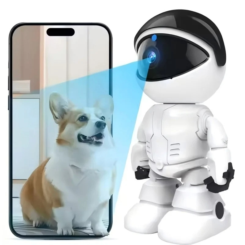 กล้อง CCTV ไร้สาย WiFi 360 ภายในบ้าน ดูเเลลูก ดูเเลสัตว์เลี้ยง กล้องซ่อนแอบ หน้าตาโรบอท กล้องวงจรปิด