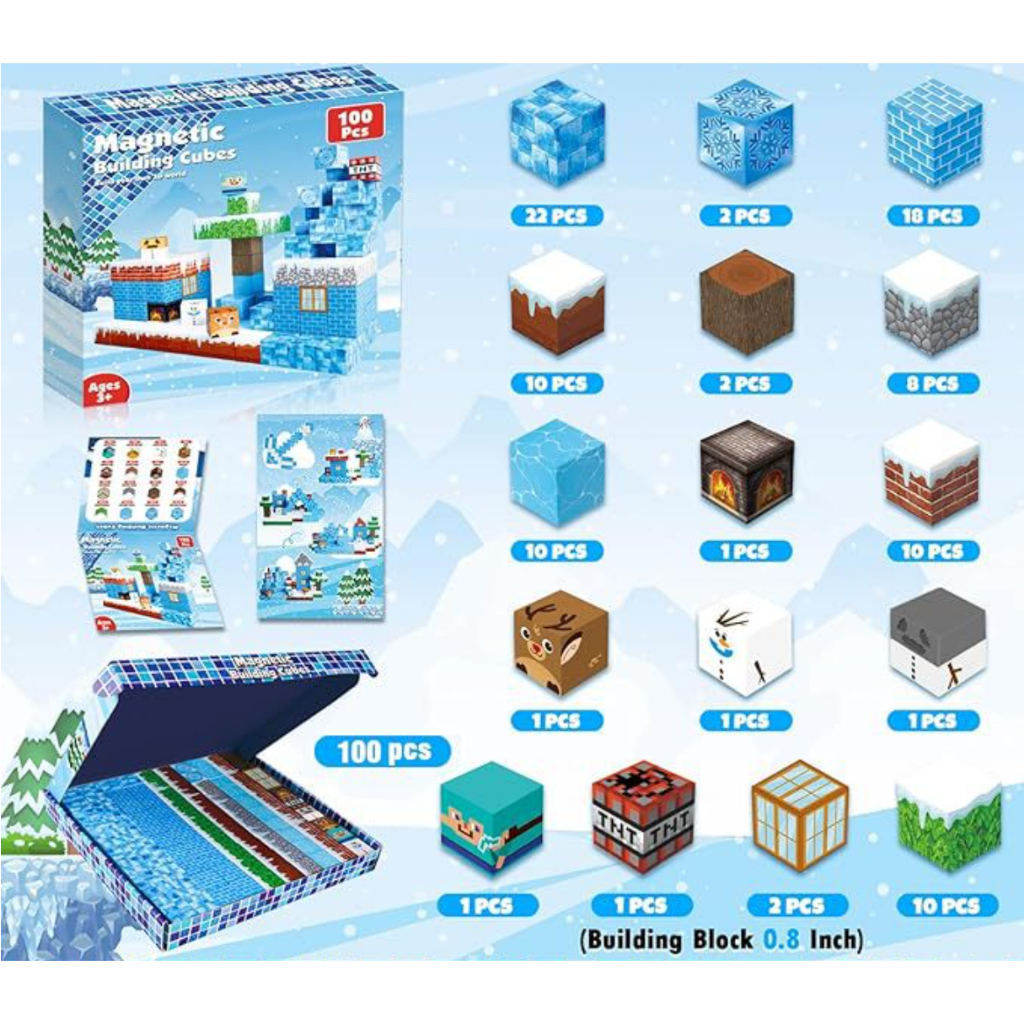 สินค้าพร้อมส่ง ของเล่นของขวัญสำหรับเด็ก DIY ตัวต่อแม่เหล็กปราสาท - รูปที่ 5