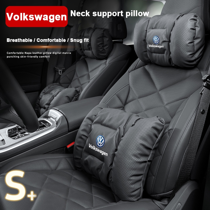 Advanced Sensory Bubble Cotton Car Headrest Anti-Stain หนังคอหมอนและเอวเบาะสําหรับ Volkswagen VW Pol