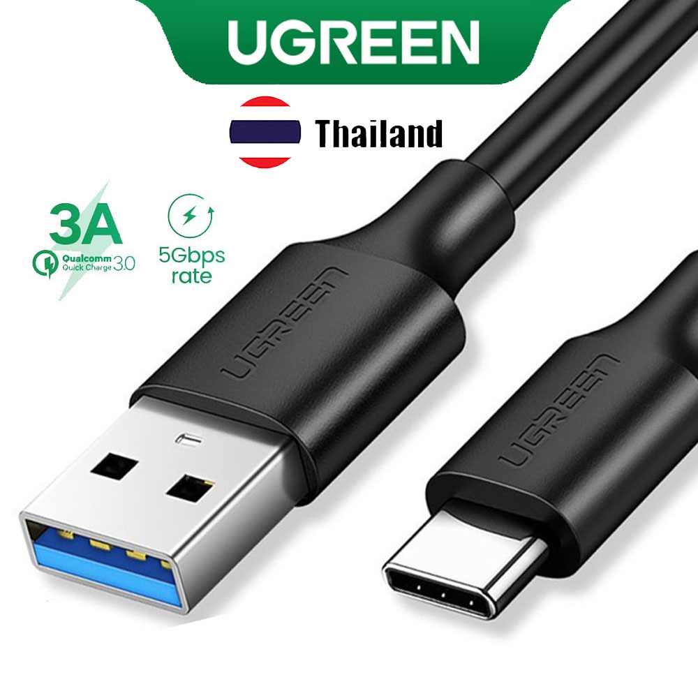 UGREEN สายเคเบิล USB 3.0 ถึง Type C 5Gbps SSD M2 สิ่งที่ส่งมา USB A ถึง USB C 3A สายเคเบิลข้อมูลชาร์