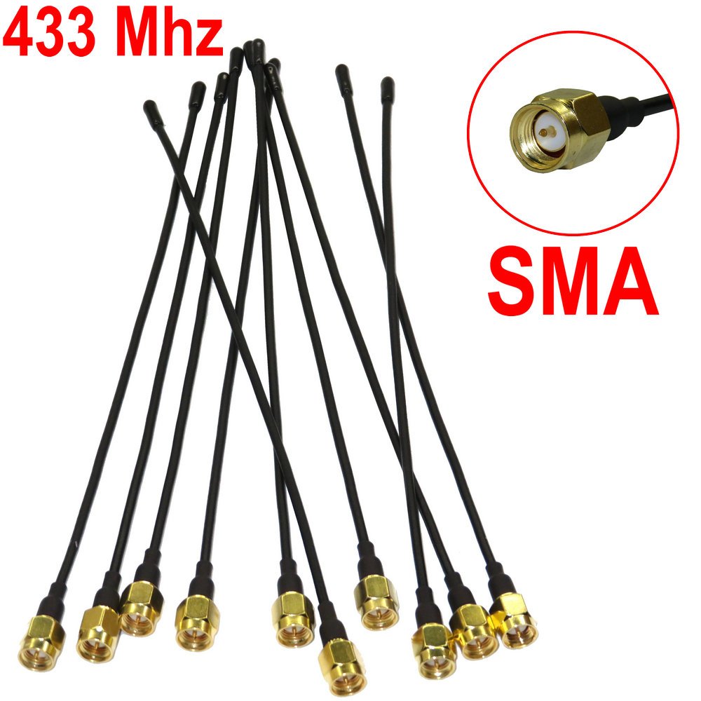 LoRa LoRaWAN 433MHz High-Gain เหล็กคาร์บอนเสาอากาศแบบยืดหยุ่น SMA ชายสําหรับเครื่องสแกนเนอร์ IoT