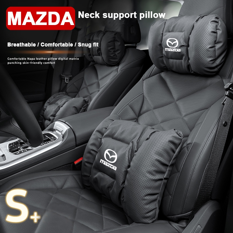 Advanced Sensory Bubble Cotton Car Headrest Anti-Stain หนังคอหมอนและเอวเบาะสําหรับ Mazda 2 3 BP CX5 
