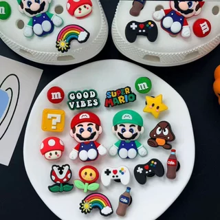 ที่ติดรองเท้า ธีมเกม สีสันสดใส จิวรองเท้า แฟชั่น อะไหล่รองเท้าแตะรู ใส่ได้ทั้งผู้หญิงและผู้ชาย
