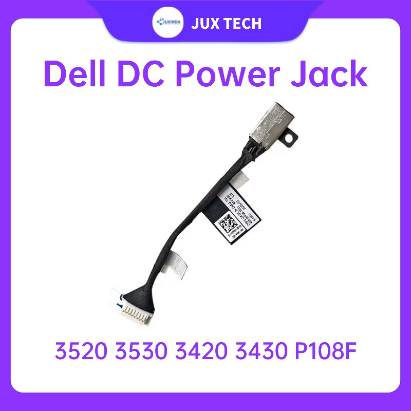 DC Power Jack Plug in Port สายชาร์จสําหรับ Dell Latitude 3520 3530 3420 3430 P108F P144G P144G001 CN