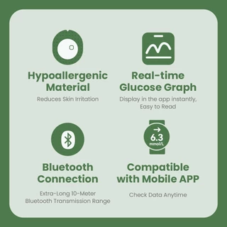 Ottai Low-Sensitivity CGM Hypoallergenic Version CGM One Set สําหรับ 14 วัน