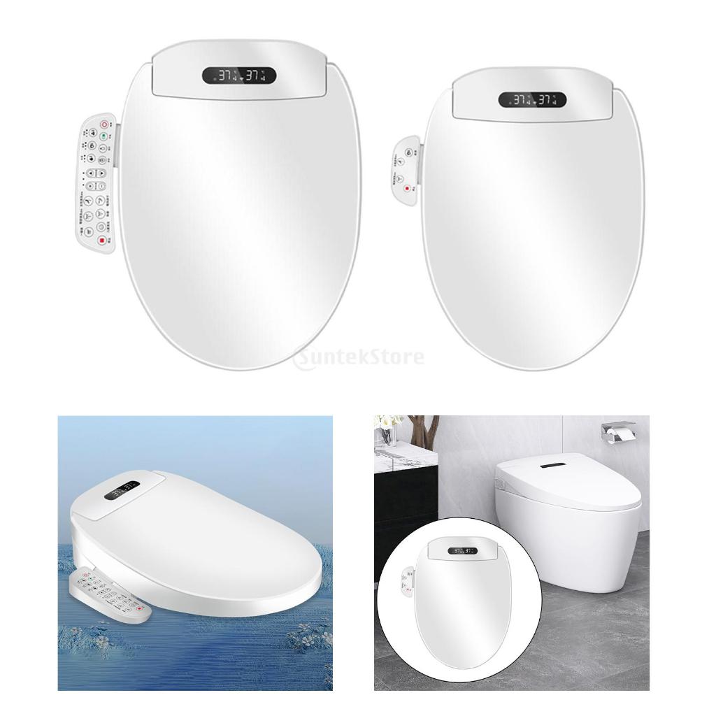 [Homyl1] Bidet Toilet Seat หัวฉีดทําความสะอาดตัวเองฝาห้องน้ําปรับที่นั่งห้องน้ําอุ่นสําหรับ Lavatory