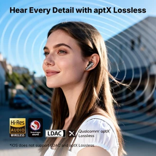EarFun Air Pro 4+ (4 plus) Adaptive Noise Cancelling หูฟังไร้สาย, aptX Lossless,6 Mics AI Clear Call